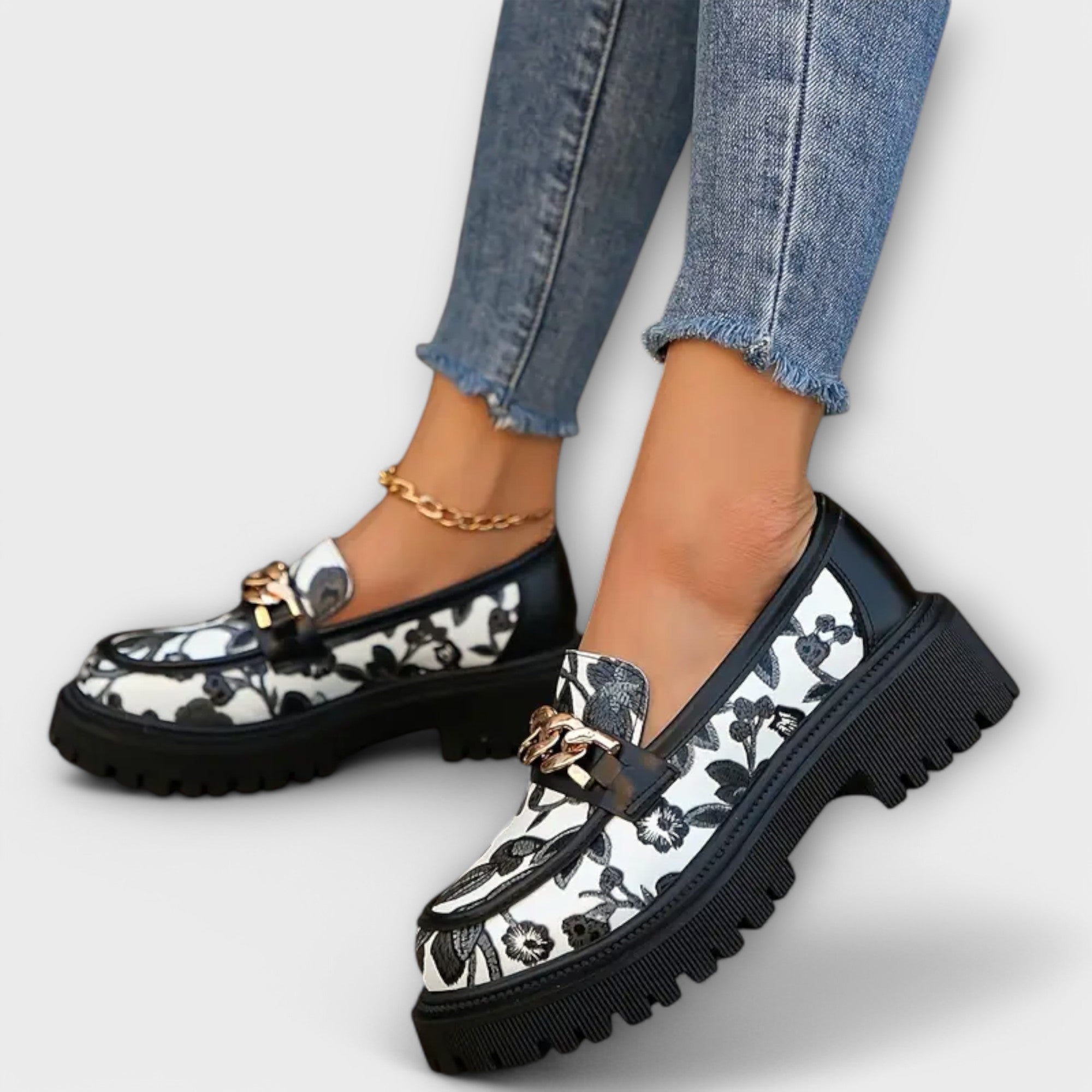 SANDRA | ELEGANCKIE MOKASYNY W STYLU RETRO