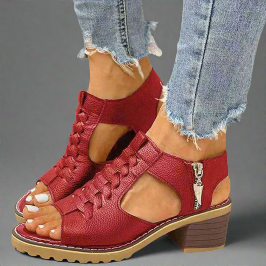 GERTRUD | SANDAŁY ORTOPEDYCZNE Z WYJĄTKOWO WYGODNYM OBCASEM