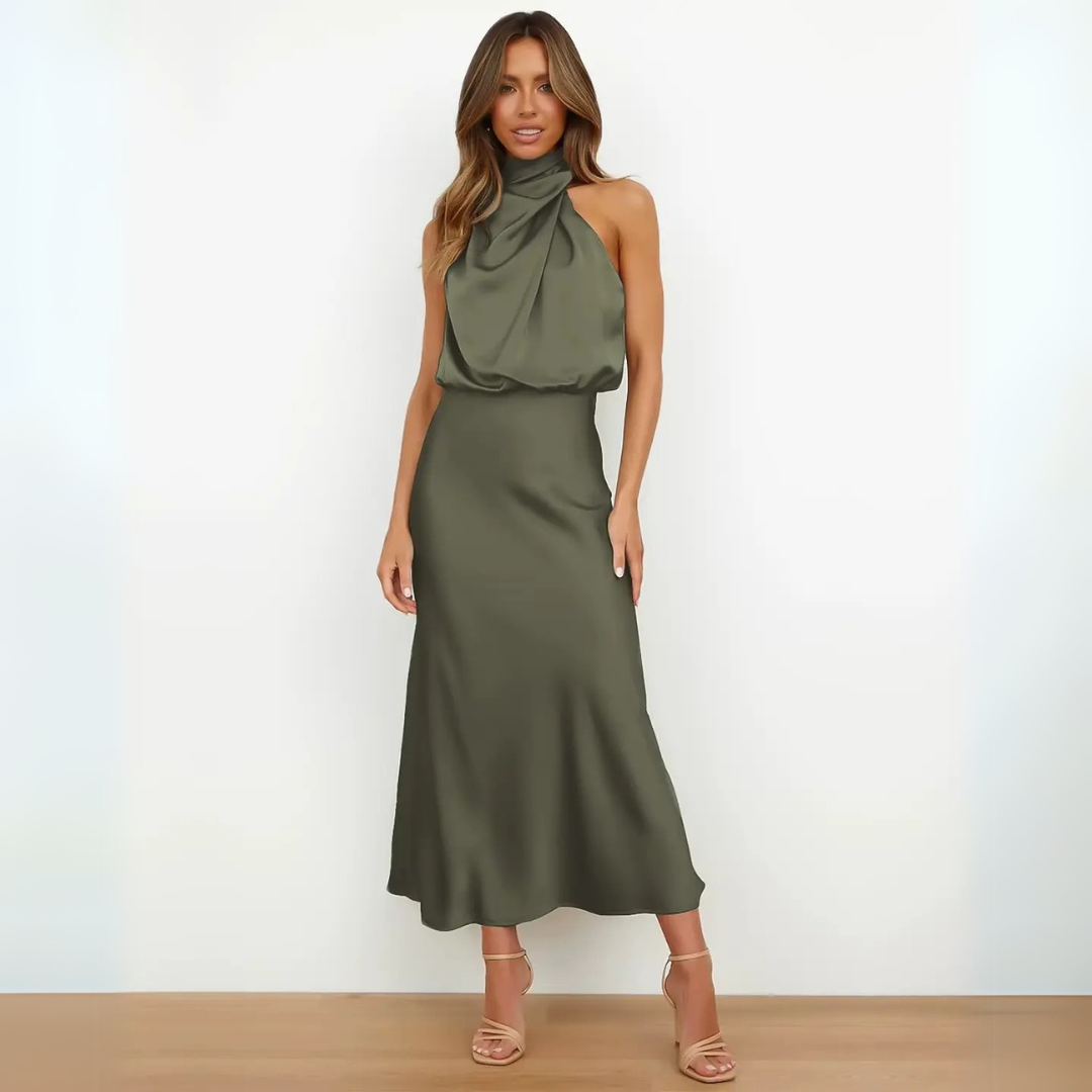 Kynava - Sukienka midi z wysokim stanem