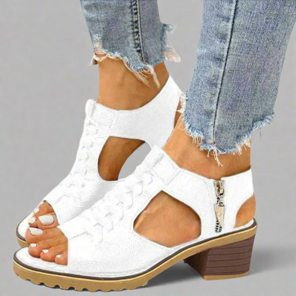 GERTRUD | SANDAŁY ORTOPEDYCZNE Z WYJĄTKOWO WYGODNYM OBCASEM