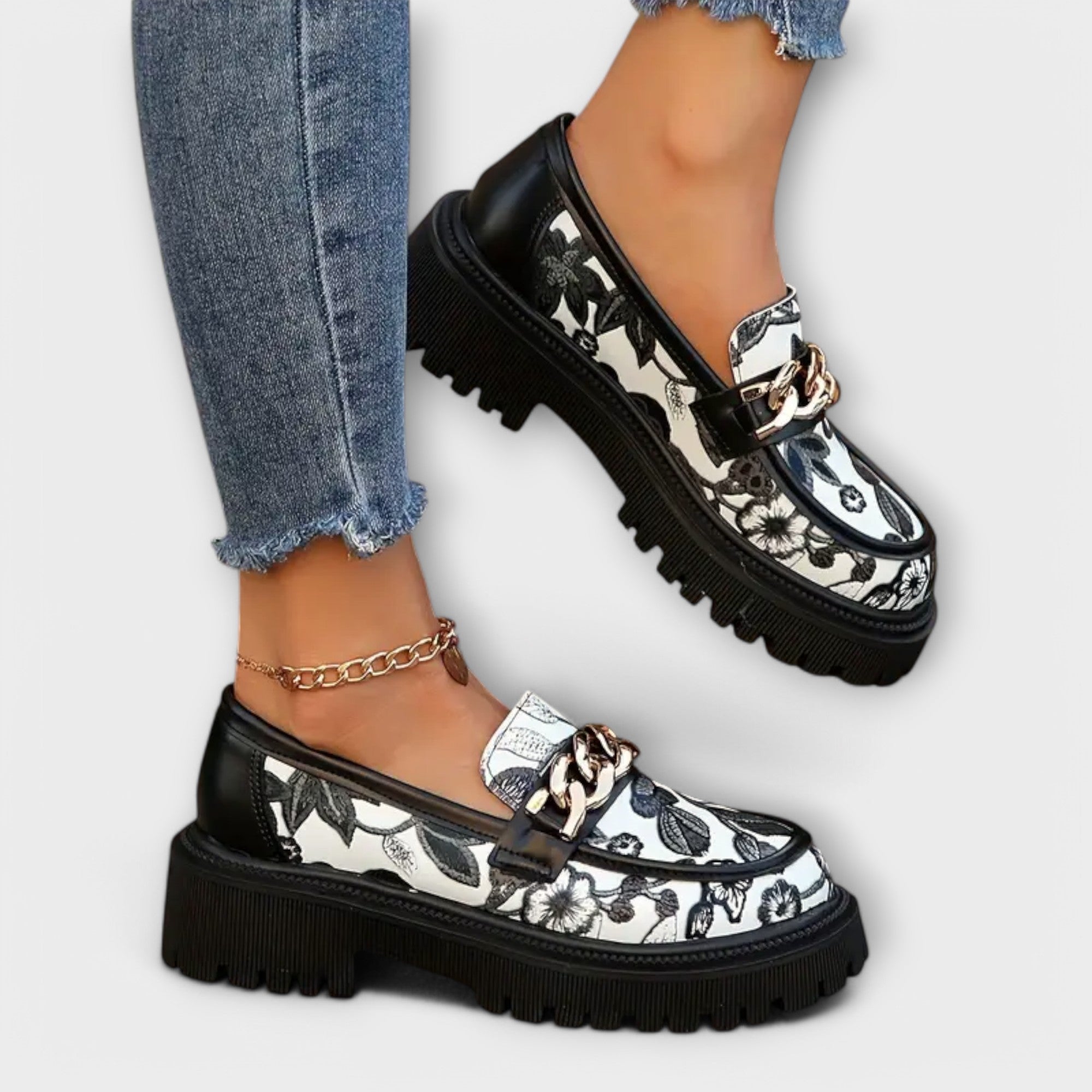 SANDRA | ELEGANCKIE MOKASYNY W STYLU RETRO