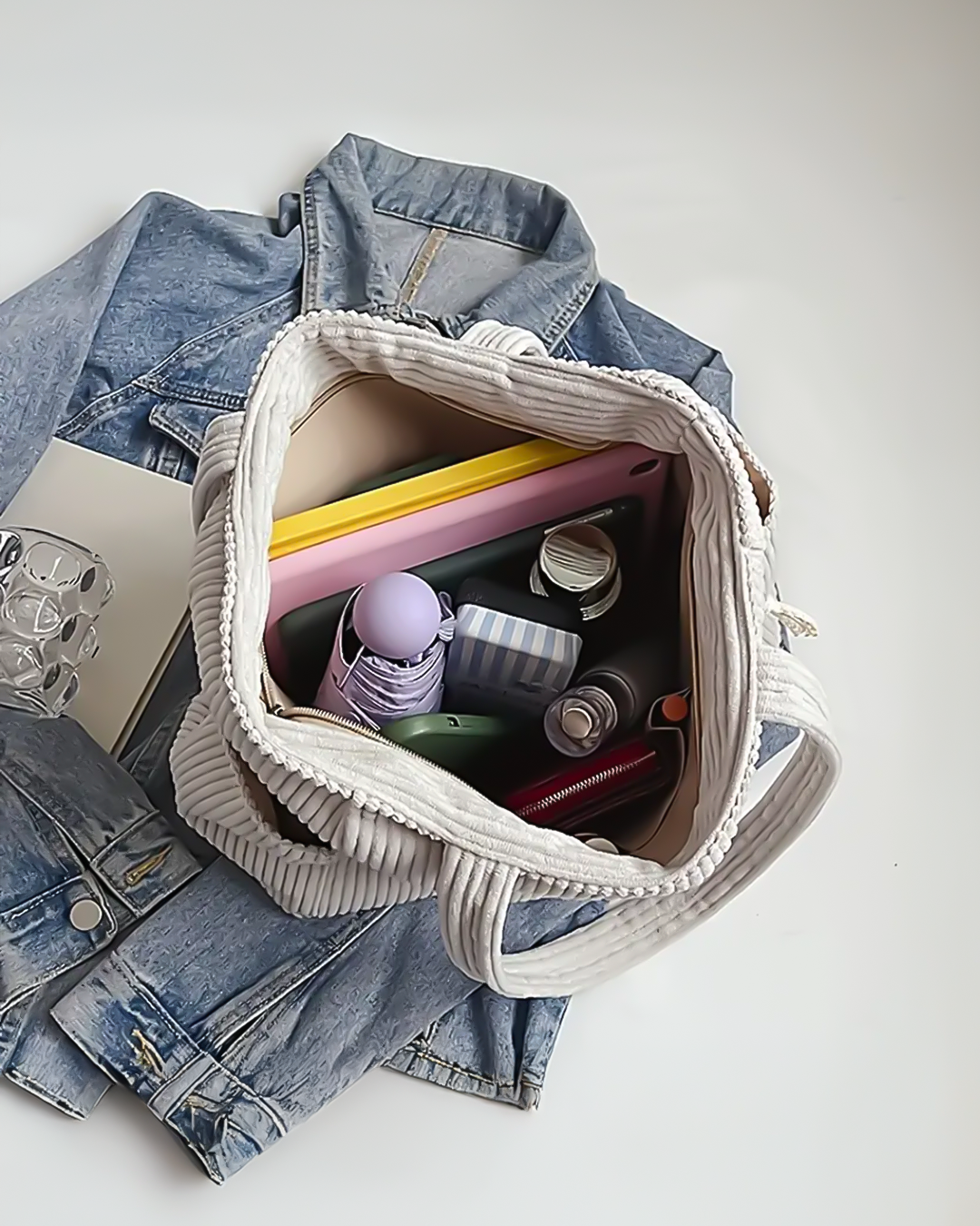 Tilda – Torba z prążkowanym wykończeniem i sznurkiem